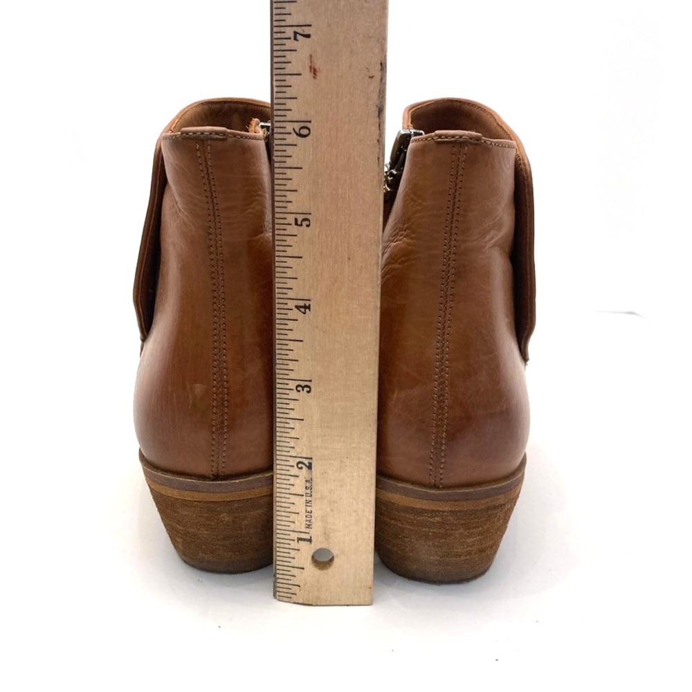 Sam Edelman Paila Ankle Bootie Lt Brown Leather Womens 8 Low Heel Side Zip - Picture 5 of 9